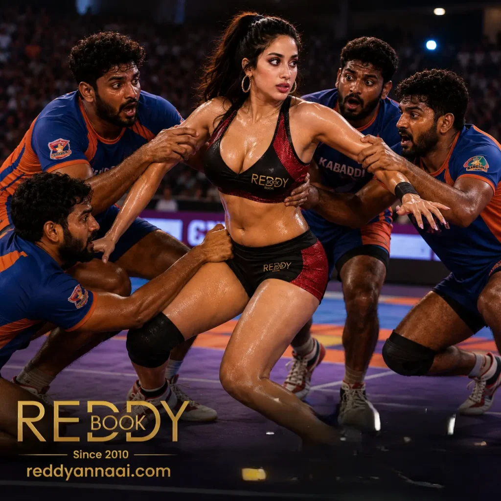 Kabaddi Raid Under Stadium Lights